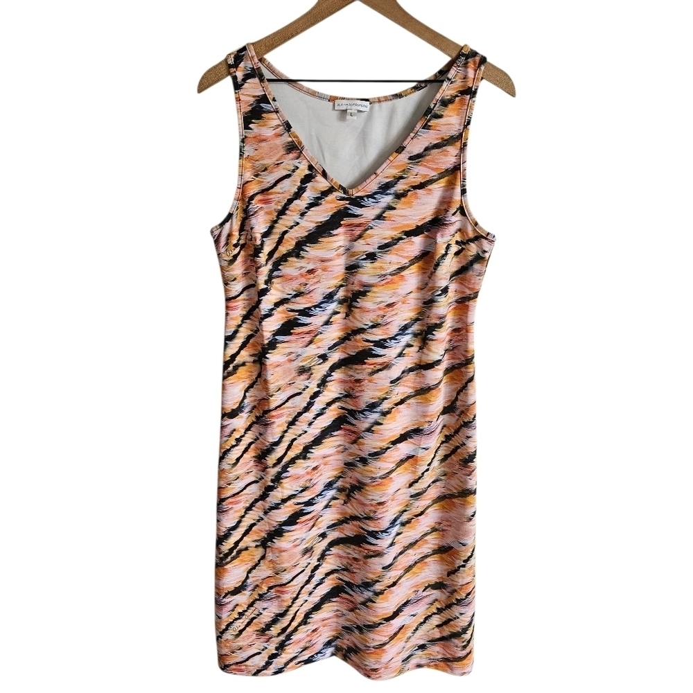 Ala Von Auersperg Womens Lavinia Sleeveless Stretch Knit Dress in Bengal
